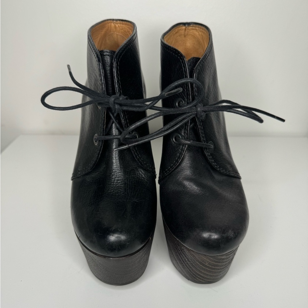 Lanvin Black Platform Booties - Size 39 - Picture 5 of 11